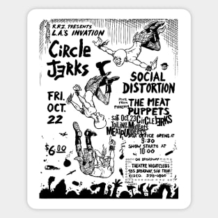 Circle Jerks / Social Distortion / The Meat Puppets Punk Flyer Magnet